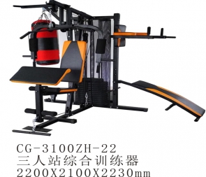 CG-3100ZH-22綜合訓(xùn)練器家用三人站多功能運(yùn)動(dòng)力量無氧器械健身器材套裝組合